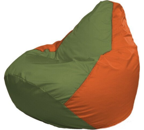 Кресло-мешок Flagman Груша Макси Г2.1-227 оранжевый/оливковый