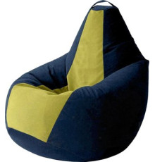 Кресло-мешок Kreslomeshki Груша Kombo XXXL GKV-145x100-TSO темно-синий/оливка