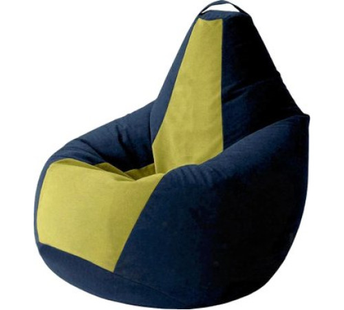 Кресло-мешок Kreslomeshki Груша Kombo XXXL GKV-145x100-TSO темно-синий/оливка