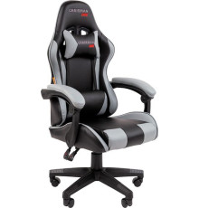 Игровое геймерское кресло CHAIRMAN Game CH29 экокожа черный/серый