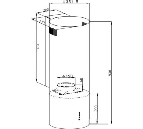 Кухонная вытяжка HOMSair Art 1050WL 35 черный