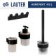 Набор аксессуаров для ванной Lauter 21TS3019 + 21TS3021 + 21TS3009 + 21TS3023 Matt Black, 4 предмета