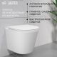 Унитаз подвесной Lauter Longer 2110822 + GROHE Rapid SL 39504000 с кнопкой овальная, хром