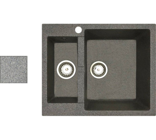 Кухонная мойка БелЭворс Duet R серый, без сифона