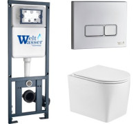 Унитаз подвесной WeltWasser Marberg 410 + Nesenbach 004 GL-WT + Mar 410 SE-CR