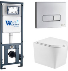Унитаз подвесной WeltWasser Marberg 410 + Nesenbach 004 GL-WT + Mar 410 SE-CR