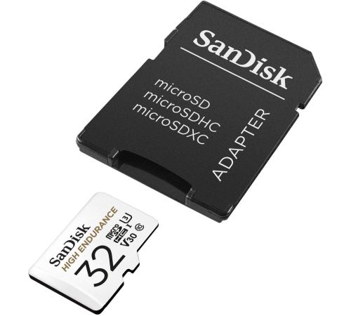 Карта памяти SanDisk High Endurance microSDHC SDSQQNR-032G-GN6IA 32GB с адаптером