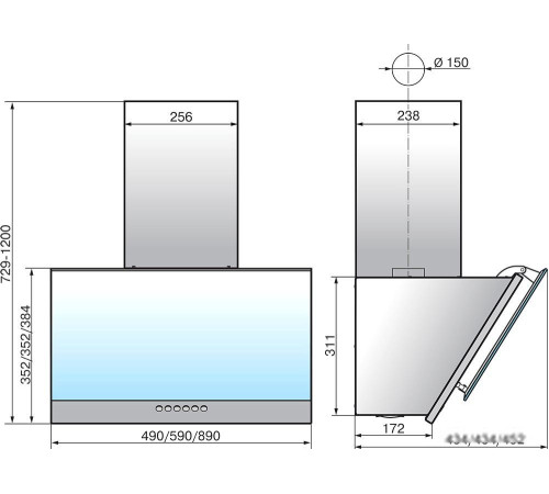 Кухонная вытяжка Elikor Рубин S4 90П-700-Э4Д перламутр/белое стекло