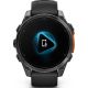 Умные часы Garmin Fenix 8 47мм серый, черный силиконовый ремешок