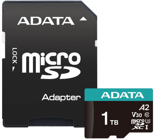 Карта памяти ADATA Premier Pro AUSDX1TUI3V30SA2-RA1 microSDXC 1TB с адаптером