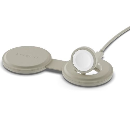 Беспроводное зарядное Satechi OntheGo 2-in-1 Charger ST-QTG21W бежевый