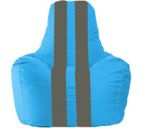 Кресло-мешок Flagman Спортинг С1.1-270 голубой/темно-серый