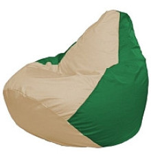 Кресло-мешок Flagman Груша Мини L Г0.1-147 светло-бежевый/зеленый