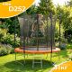 Батут GoUP Elite-D252 с сеткой и лестницей, оранжевый