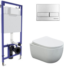 Унитаз подвесной Berges Wasserhaus Ventas Rimless 043237 с сиденьем