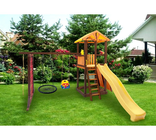 Игровой комплекс Perfetto Sport Pitigliano-11 + качели Паутина