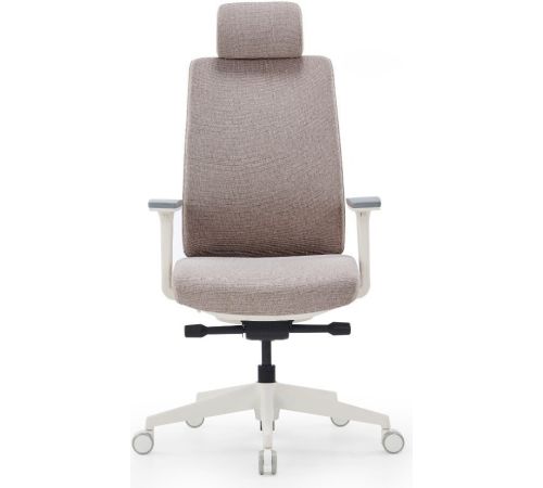 Офисное кресло SitZone CH-K55A-BS ткань, бежевый, пластик, корпус белый