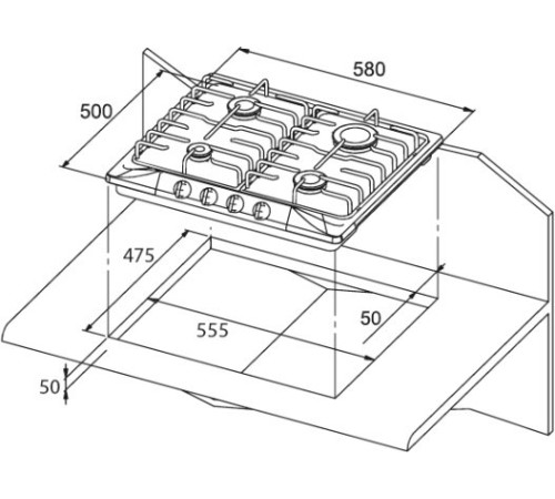 Варочная панель KUPPERSBERG FV6TGRZ C Bronze