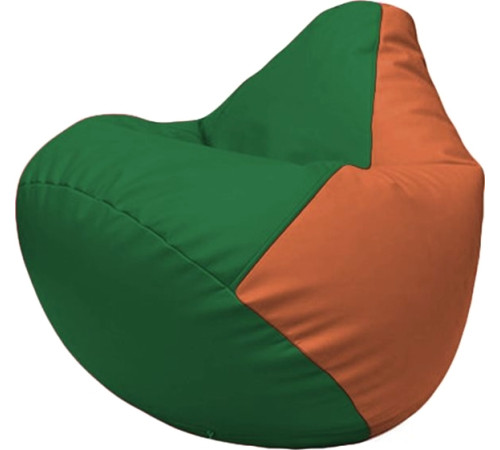 Кресло-мешок Flagman Груша Макси Г2.3-0123 зелёный/оранжевый