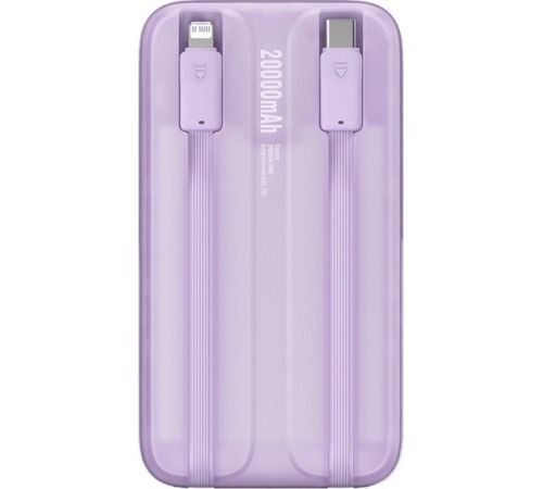 Внешний аккумулятор Baseus Comet Series Dual-Cable Digital Display Fast Charge Power Bank 22.5W 20000mAh сиреневый