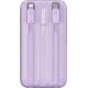 Внешний аккумулятор Baseus Comet Series Dual-Cable Digital Display Fast Charge Power Bank 22.5W 20000mAh сиреневый