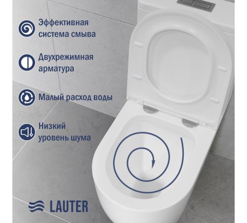 Унитаз напольный Lauter Rimless 21D2202
