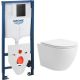 Унитаз подвесной Lauter Vortex 2110830+GROHE Solido 38811KF0+37131000 с кнопкой прямоугольная, черный