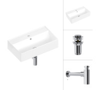 Умывальник Lauter 21855 + клапан 21190CH + сифон 21635CH хром