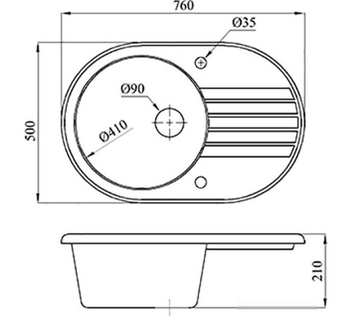 Кухонная мойка БелЭворс Rondo блэк