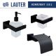 Набор аксессуаров для ванной Lauter 21SH71062 + 21SH71092 + 21SH71102 Matt Black, 3 предмета