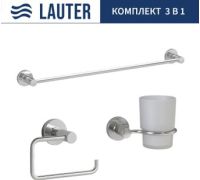 Набор аксессуаров для ванной Lauter 21TS20115 + 21TS20111 + 21TS2015 Chrome, 3 предмета