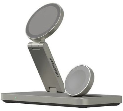 Беспроводное зарядное Magssory Yoga 3 в 1 Charging Station для Apple Qi2 WCH016t титан