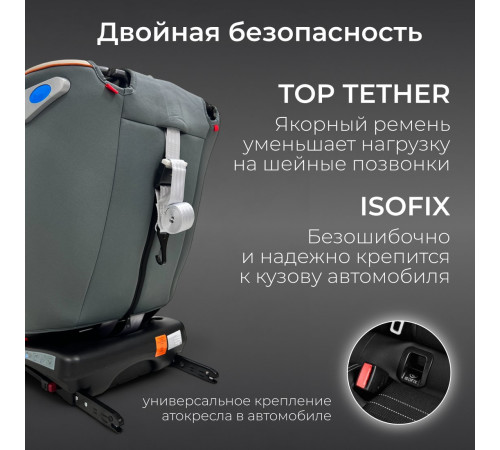 Детское автокресло Bubago Noxa BG 177-2 серый