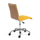 Офисное кресло TetChair Zero ткань/кож/зам, желтый/бежевый