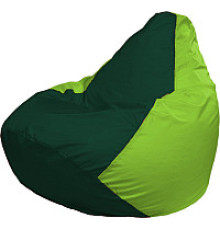 Кресло-мешок Flagman Груша Медиум XL Г1.1-63 темно-зеленый/салатовый