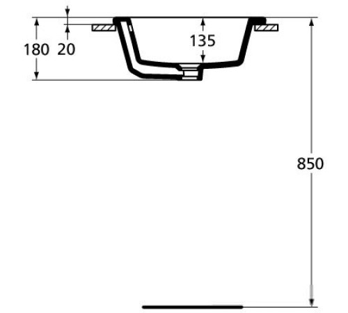 Умывальник Ideal Standard Strada K078001 59.5x44