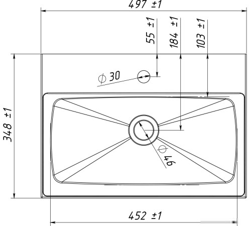 Умывальник Belux Порто ПО 500
