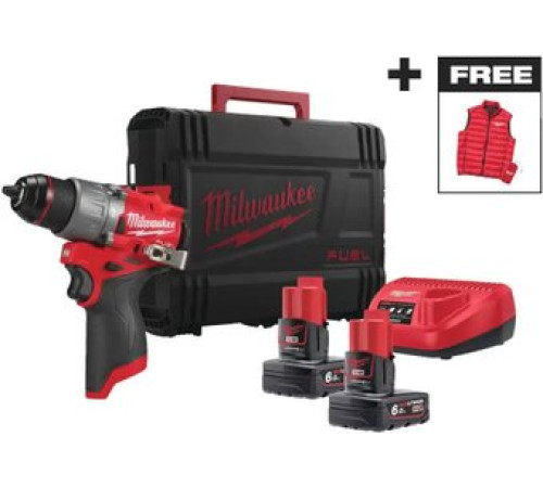 Ударная дрель-шуруповерт Milwaukee M12 FPD2MC-602X 4933499463 с 2-мя АКБ, кейс