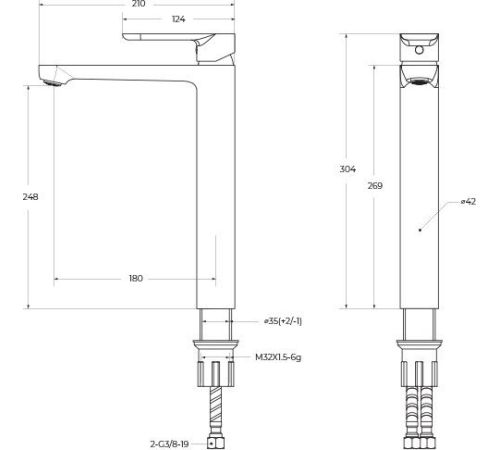 Смеситель Cezares STYLUS-LC-IN-W0