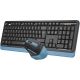 Офисный набор A4Tech Fstyler FGS1035Q черный/синий