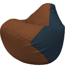 Кресло-мешок Flagman Груша Макси Г2.3-0715 коричневый/синий