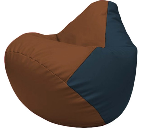 Кресло-мешок Flagman Груша Макси Г2.3-0715 коричневый/синий