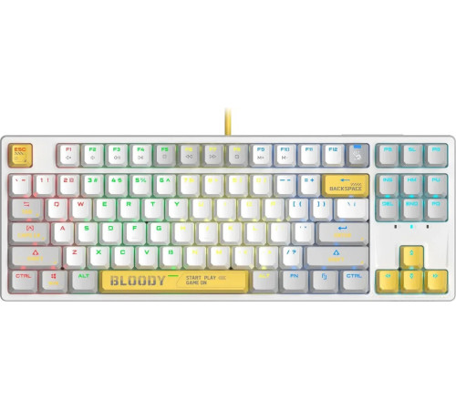 Клавиатура A4Tech Bloody S87 Energy White Bloody BLMS Red Plus