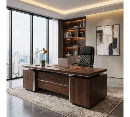 Офисное кресло AksHome Lorean черная экокожа/хромированный металл