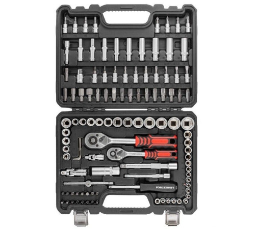 Набор трещотка с головками и битами ForceKraft FK-41082-5DS 108 предметов