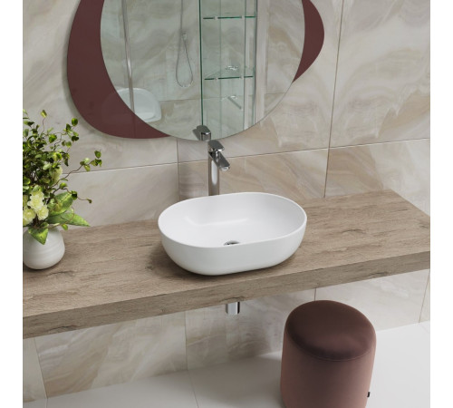 Умывальник Lauter 21836A + клапан 21190W + сифон 21635W белый матовый