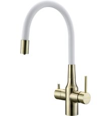 Смеситель Paulmark Salix Sa213419-BRw бронза/белый