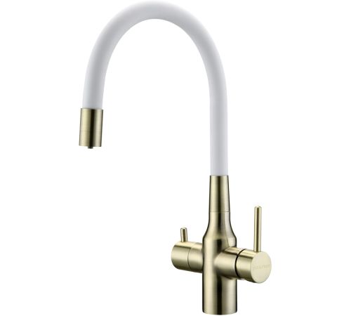 Смеситель Paulmark Salix Sa213419-BRw бронза/белый