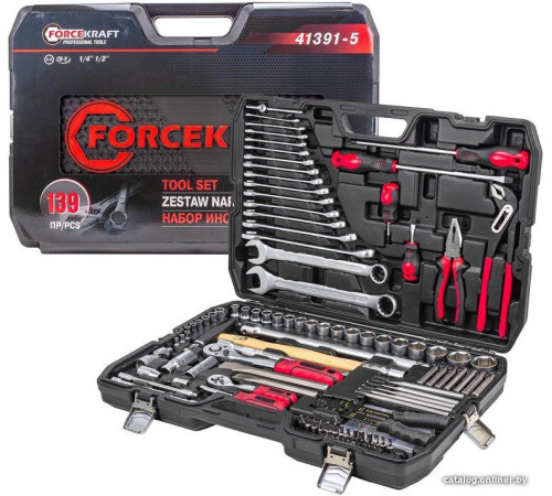 Универсальный набор инструментов ForceKraft FK-41391-5 139 предметов