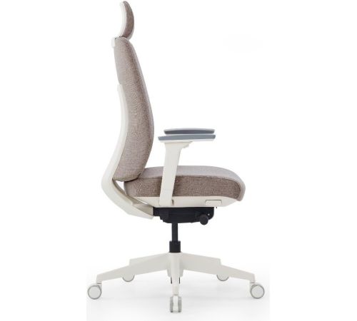 Офисное кресло SitZone CH-K55A-BS ткань, бежевый, пластик, корпус белый